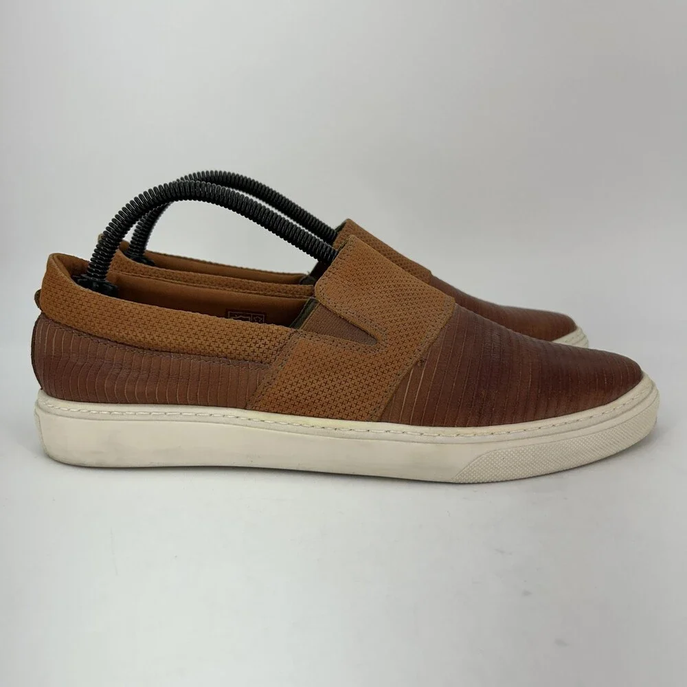 Free People Shoes Womens Size 10 EU 41 Textured Leather Slip On Comfort Sneaker